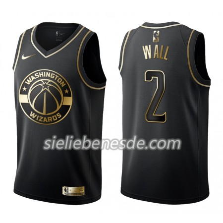 Herren NBA Washington Wizards Trikot John Wall 2 Nike Schwarz Golden Edition Swingman